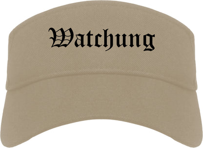 Watchung New Jersey NJ Old English Mens Visor Cap Hat Khaki