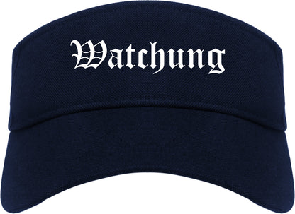 Watchung New Jersey NJ Old English Mens Visor Cap Hat Navy Blue