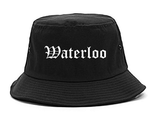 Waterloo Illinois IL Old English Mens Bucket Hat Black
