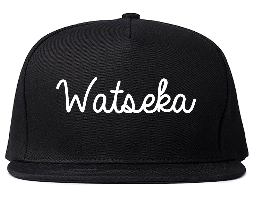 Watseka Illinois IL Script Mens Snapback Hat Black