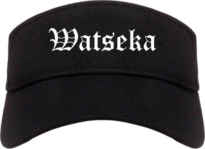 Watseka Illinois IL Old English Mens Visor Cap Hat Black