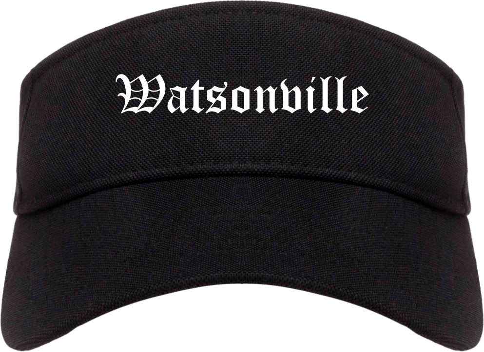 Watsonville California CA Old English Mens Visor Cap Hat Black