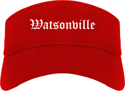 Watsonville California CA Old English Mens Visor Cap Hat Red