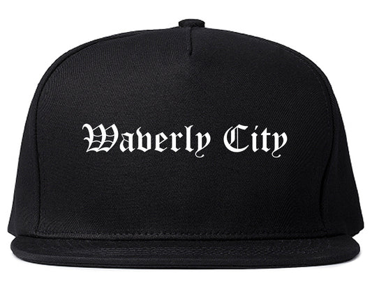 Waverly City Ohio OH Old English Mens Snapback Hat Black