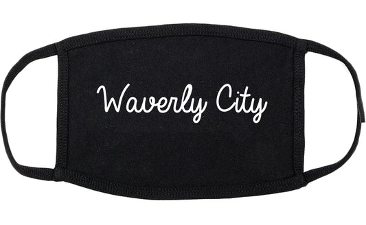 Waverly City Ohio OH Script Cotton Face Mask Black