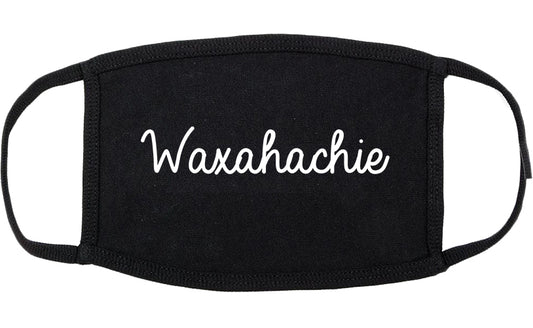 Waxahachie Texas TX Script Cotton Face Mask Black