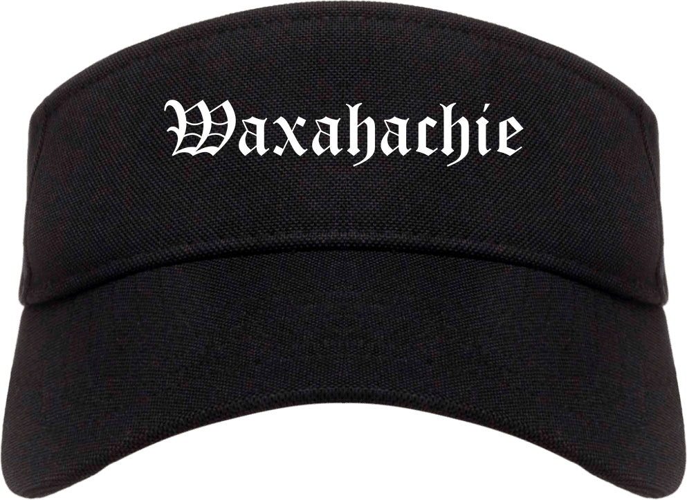 Waxahachie Texas TX Old English Mens Visor Cap Hat Black