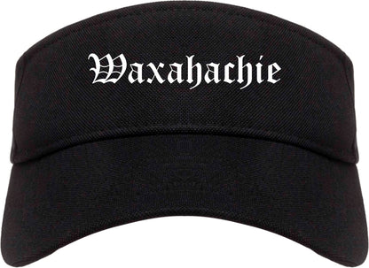 Waxahachie Texas TX Old English Mens Visor Cap Hat Black