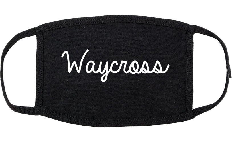 Waycross Georgia GA Script Cotton Face Mask Black