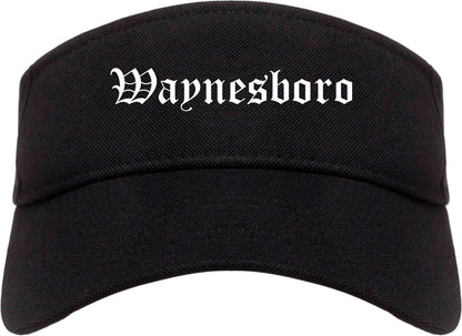 Waynesboro Georgia GA Old English Mens Visor Cap Hat Black