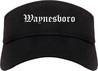 Waynesboro Pennsylvania PA Old English Mens Visor Cap Hat Black