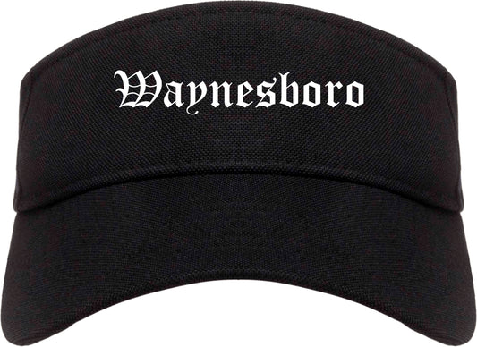 Waynesboro Pennsylvania PA Old English Mens Visor Cap Hat Black