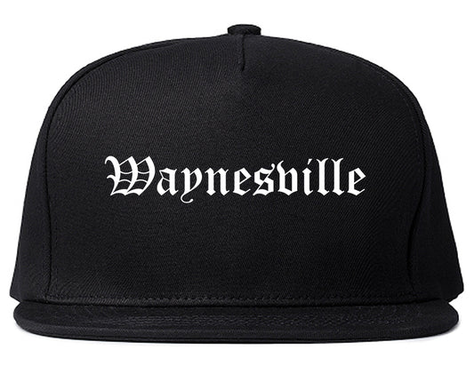 Waynesville North Carolina NC Old English Mens Snapback Hat Black