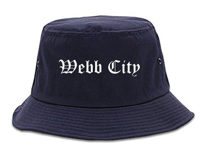 Webb City Missouri MO Old English Mens Bucket Hat Navy Blue
