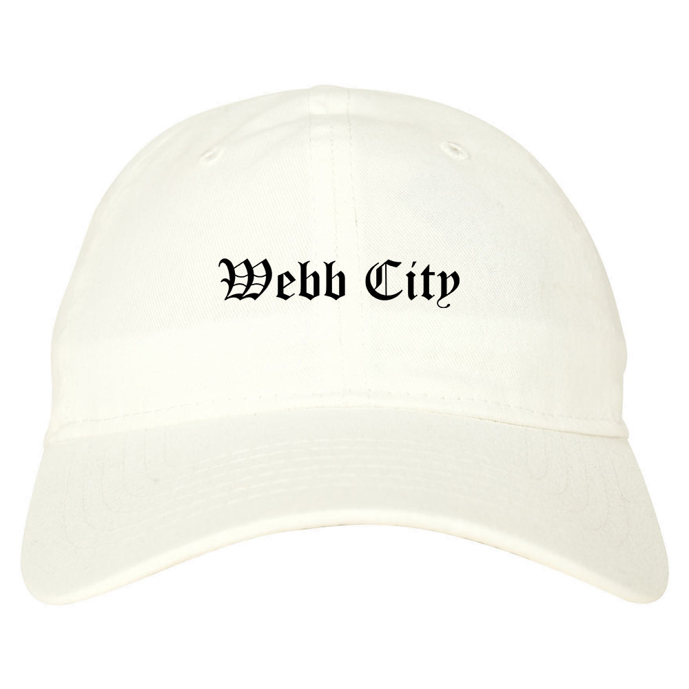 Webb City Missouri MO Old English Mens Dad Hat Baseball Cap White