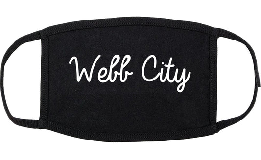 Webb City Missouri MO Script Cotton Face Mask Black