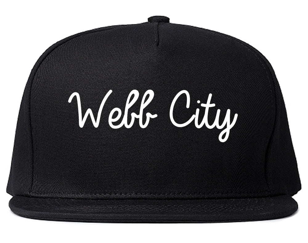 Webb City Missouri MO Script Mens Snapback Hat Black