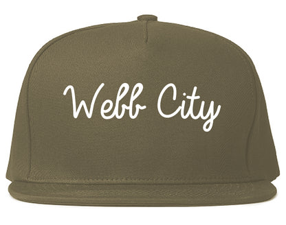 Webb City Missouri MO Script Mens Snapback Hat Grey