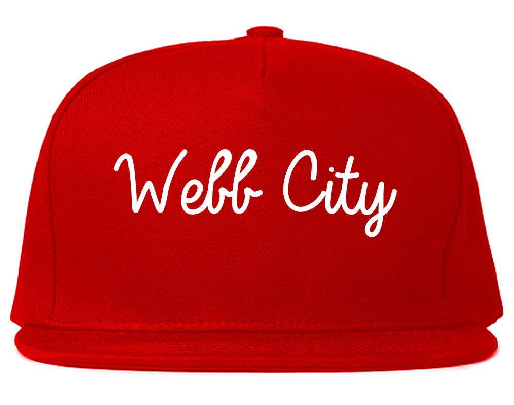 Webb City Missouri MO Script Mens Snapback Hat Red