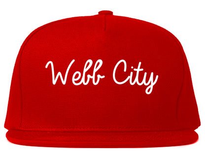 Webb City Missouri MO Script Mens Snapback Hat Red