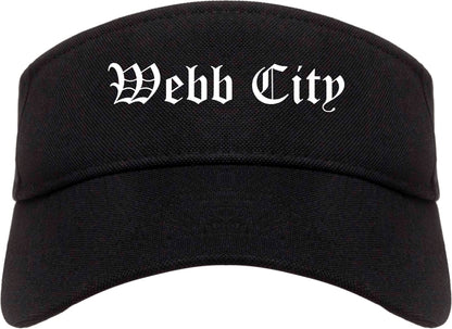 Webb City Missouri MO Old English Mens Visor Cap Hat Black