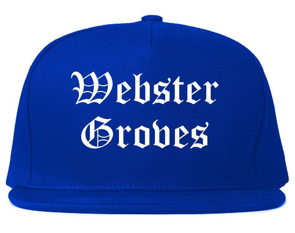 Webster Groves Missouri MO Old English Mens Snapback Hat Royal Blue