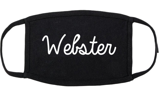 Webster New York NY Script Cotton Face Mask Black