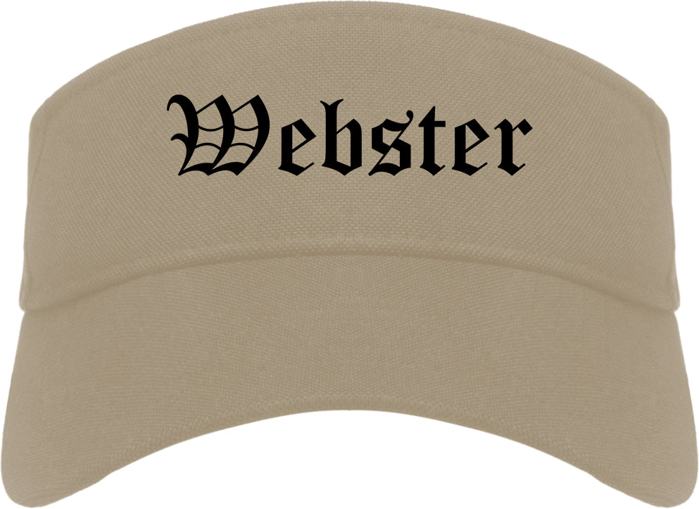 Webster New York NY Old English Mens Visor Cap Hat Khaki