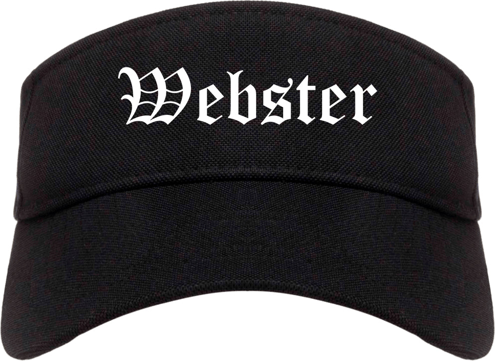 Webster Texas TX Old English Mens Visor Cap Hat Black