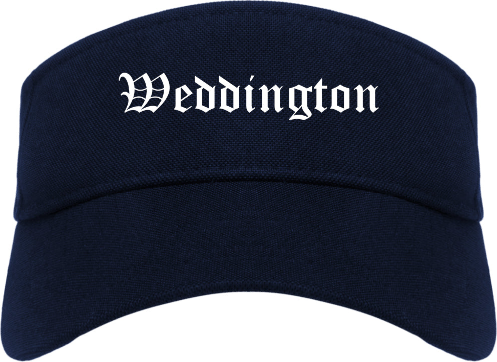Weddington North Carolina NC Old English Mens Visor Cap Hat Navy Blue