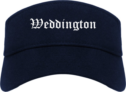 Weddington North Carolina NC Old English Mens Visor Cap Hat Navy Blue