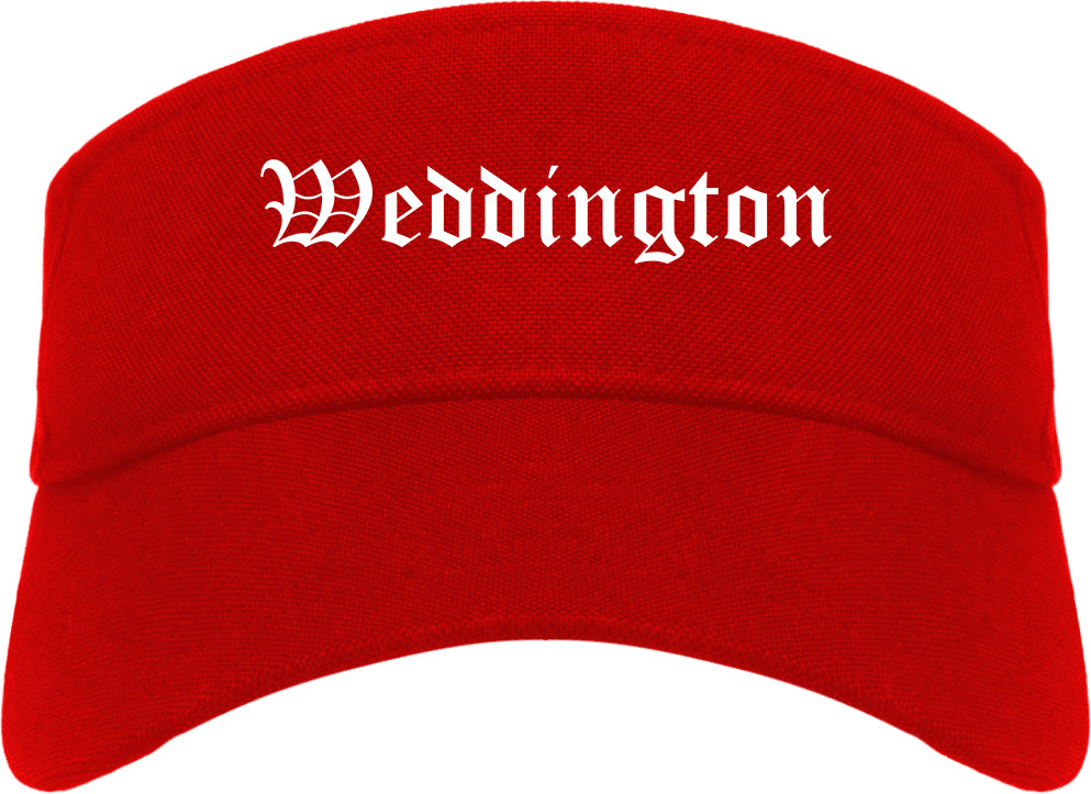 Weddington North Carolina NC Old English Mens Visor Cap Hat Red