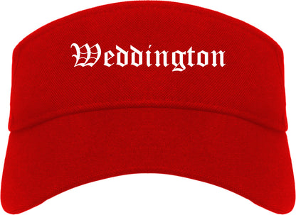 Weddington North Carolina NC Old English Mens Visor Cap Hat Red
