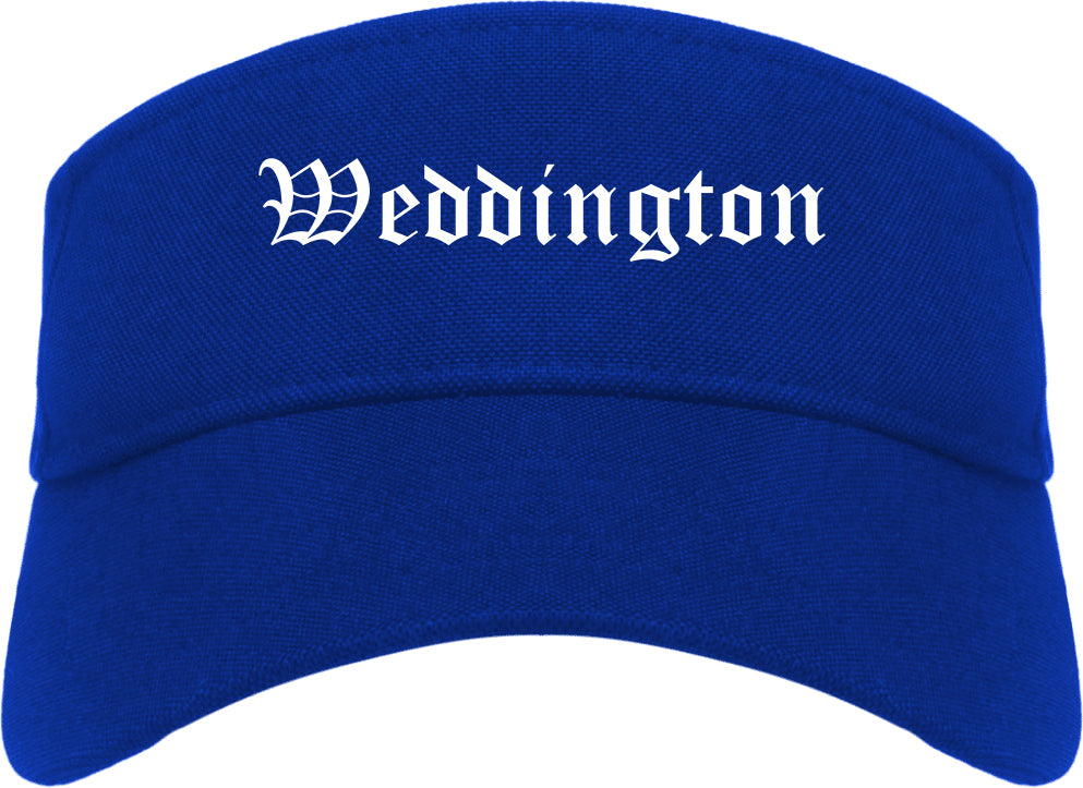 Weddington North Carolina NC Old English Mens Visor Cap Hat Royal Blue