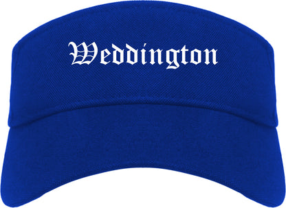 Weddington North Carolina NC Old English Mens Visor Cap Hat Royal Blue