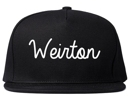 Weirton West Virginia WV Script Mens Snapback Hat Black