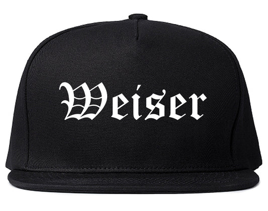 Weiser Idaho ID Old English Mens Snapback Hat Black