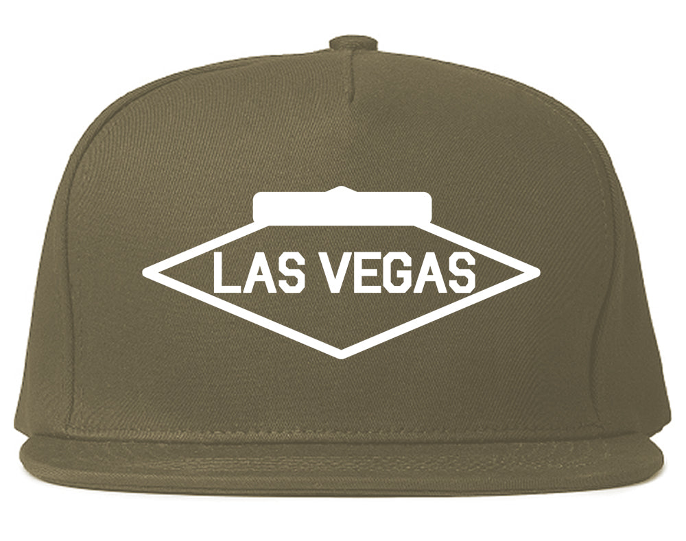 Welcome To Las Vegas Diamond Mens Snapback Hat Grey