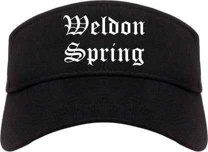 Weldon Spring Missouri MO Old English Mens Visor Cap Hat Black