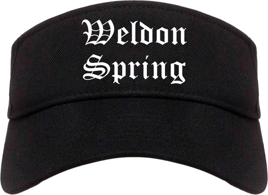 Weldon Spring Missouri MO Old English Mens Visor Cap Hat Black