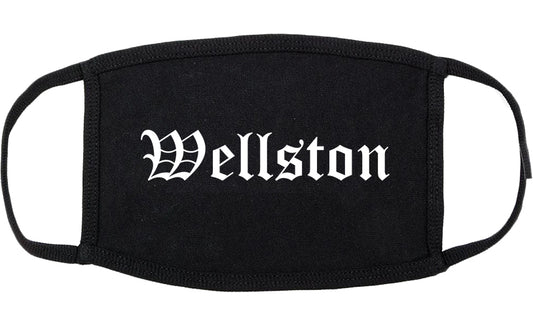 Wellston Ohio OH Old English Cotton Face Mask Black