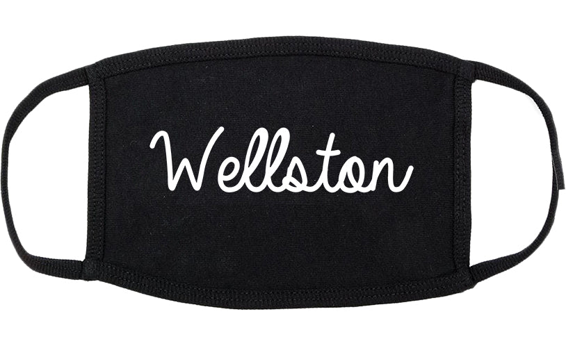 Wellston Ohio OH Script Cotton Face Mask Black