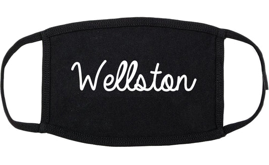 Wellston Ohio OH Script Cotton Face Mask Black