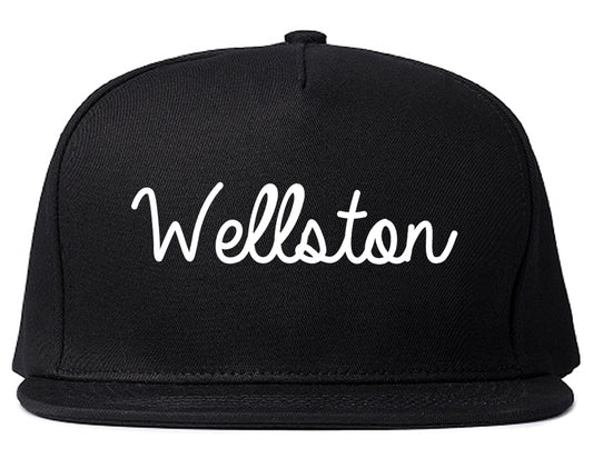 Wellston Ohio OH Script Mens Snapback Hat Black