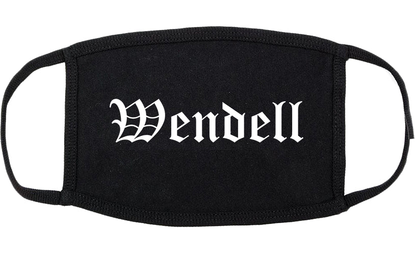 Wendell North Carolina NC Old English Cotton Face Mask Black