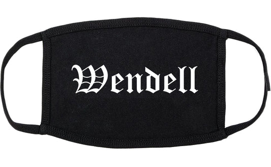 Wendell North Carolina NC Old English Cotton Face Mask Black