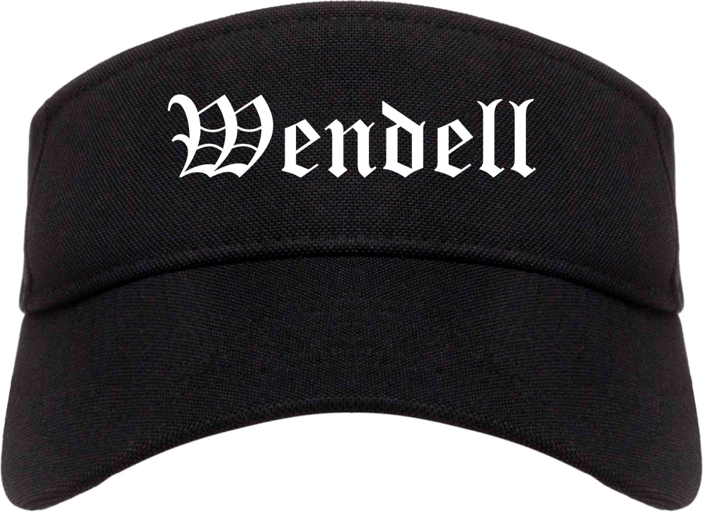 Wendell North Carolina NC Old English Mens Visor Cap Hat Black