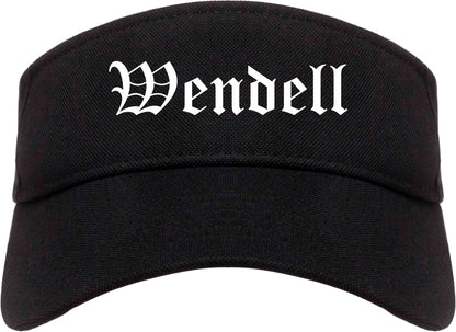 Wendell North Carolina NC Old English Mens Visor Cap Hat Black