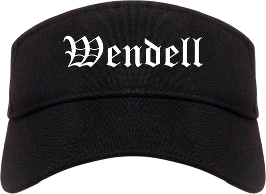 Wendell North Carolina NC Old English Mens Visor Cap Hat Black