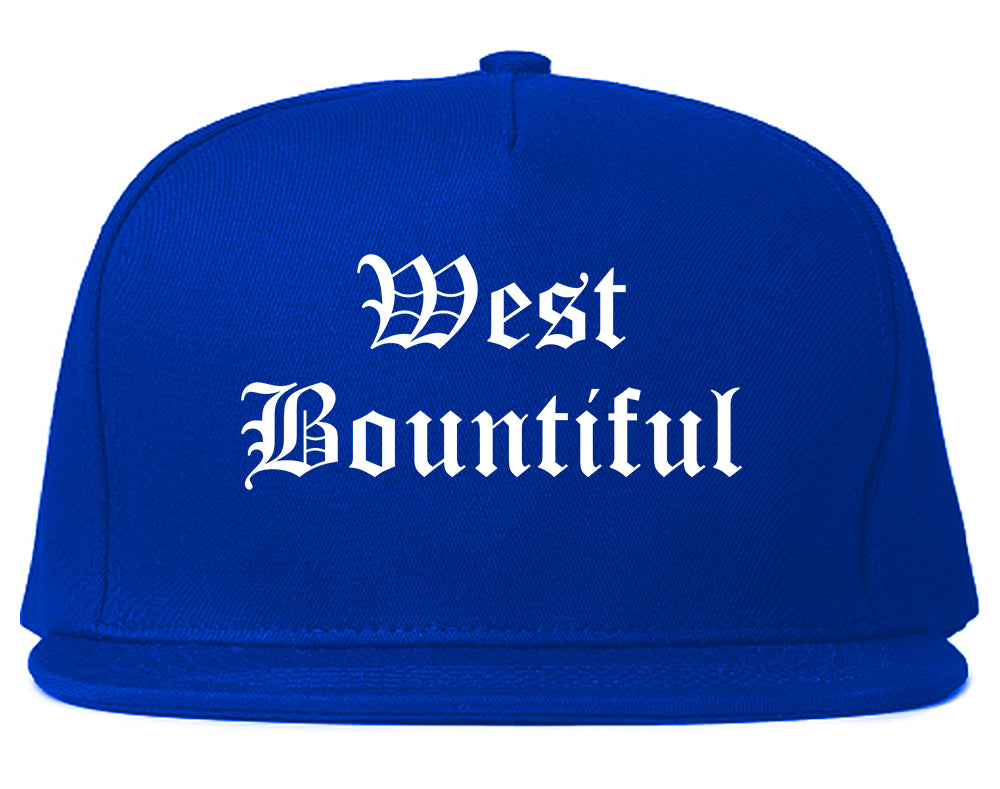 West Bountiful Utah UT Old English Mens Snapback Hat Royal Blue